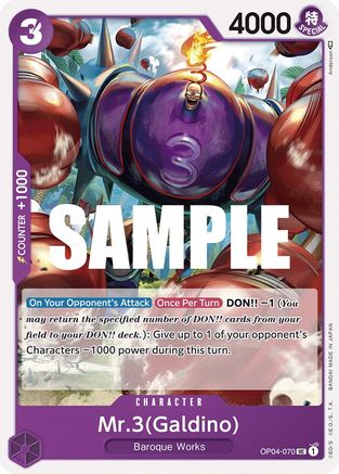 Mr.3 (Galdino) (OP04-070) [Kingdoms of Intrigue] - Deck Out Gaming