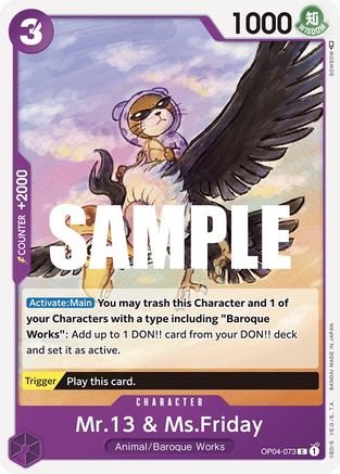 Mr.13 & Ms.Friday (OP04-073) [Kingdoms of Intrigue] - Deck Out Gaming
