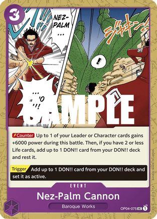 Nez-Palm Cannon (OP04-075) [Kingdoms of Intrigue] - Deck Out Gaming