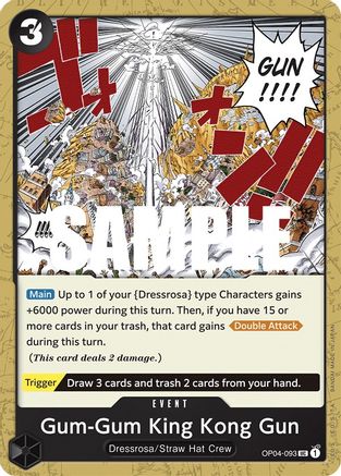 Gum-Gum King Kong Gun (OP04-093) [Kingdoms of Intrigue] - Deck Out Gaming