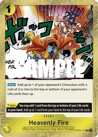 Heavenly Fire (OP04-117) [Kingdoms of Intrigue] Foil - Deck Out Gaming