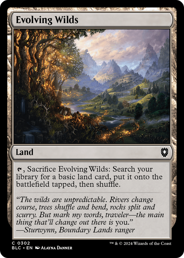Evolving Wilds (302) [Bloomburrow Commander] - Deck Out Gaming