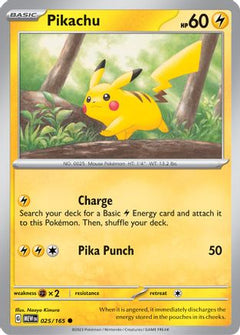 Pikachu - 025/165 (25) [SV: Scarlet & Violet 151] - Deck Out Gaming