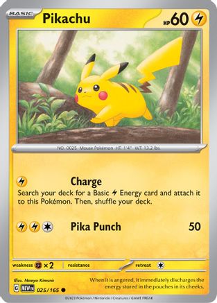 Pikachu - 025/165 (25) [SV: Scarlet & Violet 151] - Deck Out Gaming