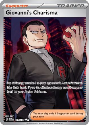 Giovanni's Charisma - 197/165 (197) [SV: Scarlet & Violet 151] Holofoil - Deck Out Gaming