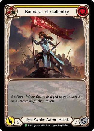 Banneret of Gallantry - FAB162 (FAB162) [Flesh and Blood: Promo Cards] Rainbow Foil - Deck Out Gaming