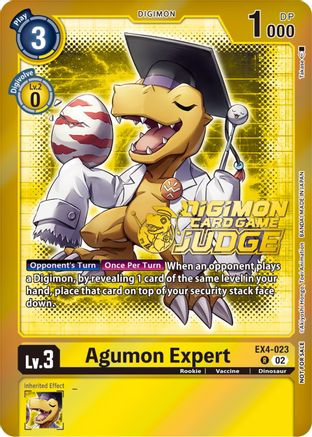 Agumon Expert - EX4-023 (Judge Pack 4) (EX4-023) [Alternative Being Booster] Foil - Deck Out Gaming