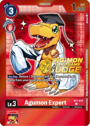 Agumon Expert - BT1-011 (Judge Pack 4) (BT1-011) [Release Special Booster] Foil - Deck Out Gaming