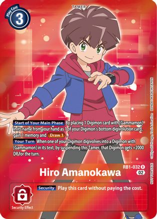 Hiro Amanokawa (Resurgence Booster Box Promotion Pack) (RB1-032) [Resurgence Booster] Foil - Deck Out Gaming