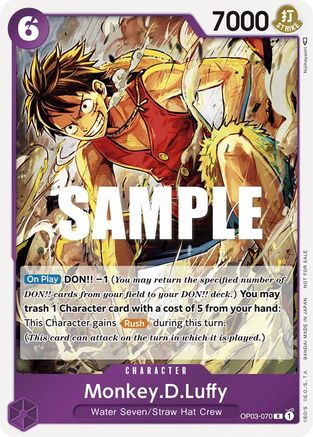 Monkey.D.Luffy (Dash Pack) (OP03-070) [Kingdoms of Intrigue] Foil - Deck Out Gaming