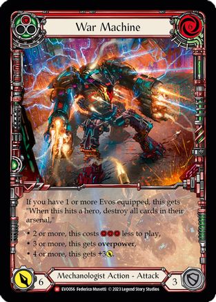 War Machine (Extended Art) (EVO056) [Bright Lights] Rainbow Foil - Deck Out Gaming