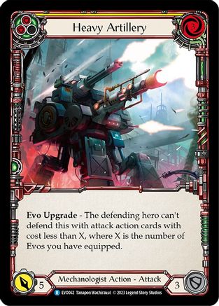 Heavy Artillery (Yellow) (EVO062) [Bright Lights] Rainbow Foil - Deck Out Gaming