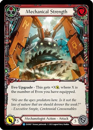 Mechanical Strength (Red) (EVO067) [Bright Lights] Rainbow Foil - Deck Out Gaming