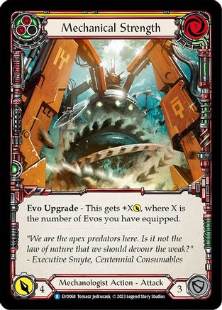 Mechanical Strength (Yellow) (EVO068) [Bright Lights] Rainbow Foil - Deck Out Gaming