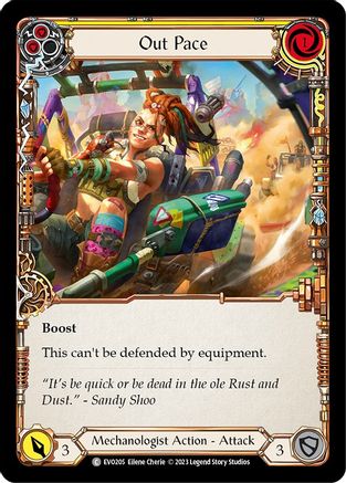 Out Pace (Yellow) (EVO205) [Bright Lights] Rainbow Foil - Deck Out Gaming