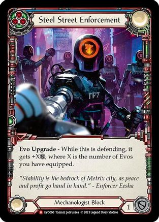 Steel Street Enforcement (EVO060) [Bright Lights] Rainbow Foil - Deck Out Gaming