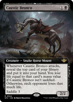 Caustic Bronco (Extended Art) (324) [Outlaws of Thunder Junction] foil - Deck Out Gaming