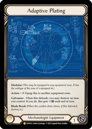 Adaptive Plating (EVO013) [Bright Lights] Rainbow Foil - Deck Out Gaming