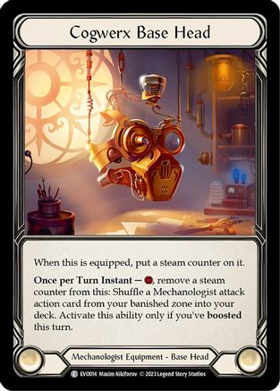 Cogwerx Base Head (EVO014) [Bright Lights] Cold Foil - Deck Out Gaming