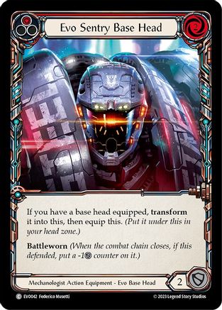 Evo Sentry Base Head (EVO042) [Bright Lights] Cold Foil - Deck Out Gaming