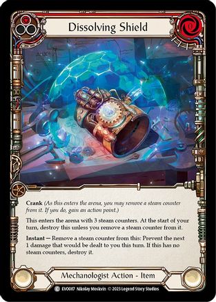 Dissolving Shield (Red) (EVO087) [Bright Lights] Rainbow Foil - Deck Out Gaming