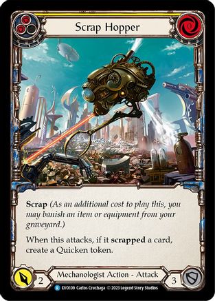 Scrap Hopper (Yellow) (EVO109) [Bright Lights] Rainbow Foil - Deck Out Gaming