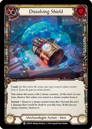 Dissolving Shield (Yellow) (EVO088) [Bright Lights] Rainbow Foil - Deck Out Gaming