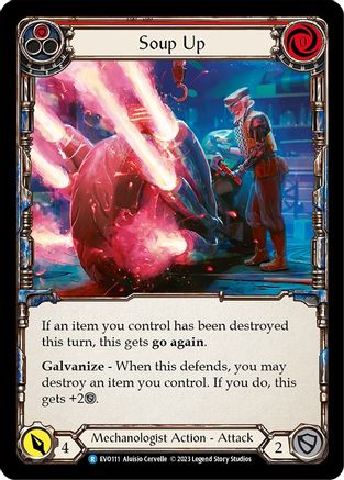 Soup Up (Red) (EVO111) [Bright Lights] Rainbow Foil - Deck Out Gaming
