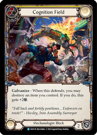 Cognition Field (Yellow) (EVO118) [Bright Lights] Rainbow Foil - Deck Out Gaming