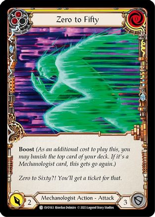 Zero to Fifty (Yellow) (EVO163) [Bright Lights] Rainbow Foil - Deck Out Gaming