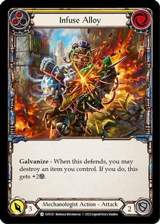 Infuse Alloy (Yellow) (EVO121) [Bright Lights] Rainbow Foil - Deck Out Gaming