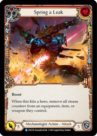 Spring a Leak (Red) (EVO150) [Bright Lights] Rainbow Foil - Deck Out Gaming
