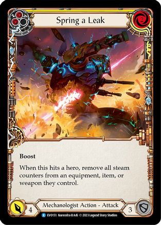 Spring a Leak (Yellow) (EVO151) [Bright Lights] Rainbow Foil - Deck Out Gaming