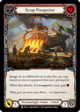 Scrap Prospector (Red) (EVO135) [Bright Lights] Rainbow Foil - Deck Out Gaming