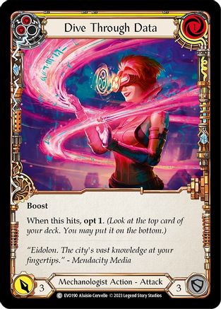 Dive Through Data (Yellow) (EVO190) [Bright Lights] - Deck Out Gaming