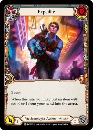 Expedite (Blue) (EVO200) [Bright Lights] Rainbow Foil - Deck Out Gaming