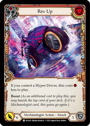 Rev Up (Red) (EVO183) [Bright Lights] Rainbow Foil - Deck Out Gaming