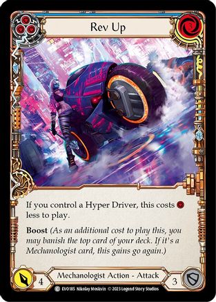Rev Up (Blue) (EVO185) [Bright Lights] Rainbow Foil - Deck Out Gaming