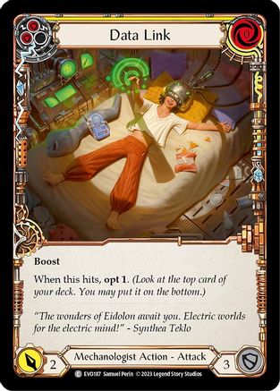 Data Link (Yellow) (EVO187) [Bright Lights] - Deck Out Gaming