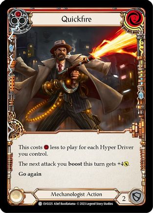 Quickfire (Red) (EVO225) [Bright Lights] Rainbow Foil - Deck Out Gaming
