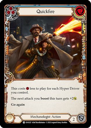 Quickfire (Blue) (EVO227) [Bright Lights] Rainbow Foil - Deck Out Gaming