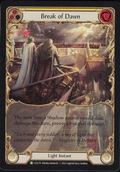 Break of Dawn (Yellow) - LGS170 (LGS170) [Flesh and Blood: Promo Cards] Rainbow Foil - Deck Out Gaming