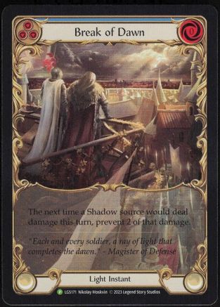 Break of Dawn (Blue) - LGS171 (LGS171) [Flesh and Blood: Promo Cards] Rainbow Foil - Deck Out Gaming