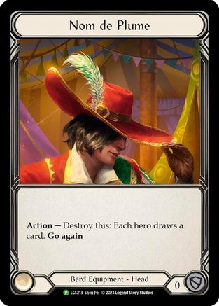 Nom de Plume - LGS213 (LGS213) [Flesh and Blood: Promo Cards] Rainbow Foil - Deck Out Gaming