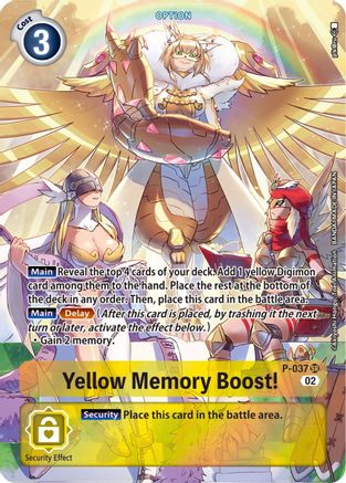 Yellow Memory Boost! - P-037 (Digimon Adventure Box 2) (P-037) [Digimon Promotion Cards] Foil - Deck Out Gaming