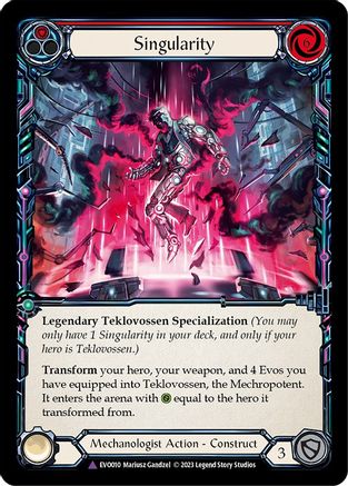 Singularity // Teklovossen, the Mechropotent (Marvel) (EVO010) [Bright Lights] Cold Foil - Deck Out Gaming
