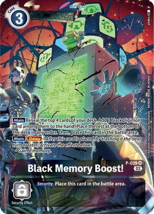 Black Memory Boost! - P-039 (Digimon Adventure Box 2) (P-039) [Digimon Promotion Cards] Foil - Deck Out Gaming