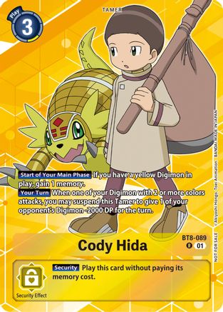 Cody Hida (Tamer Party Pack -The Beginning-) (BT8-089) [New Awakening] Foil - Deck Out Gaming