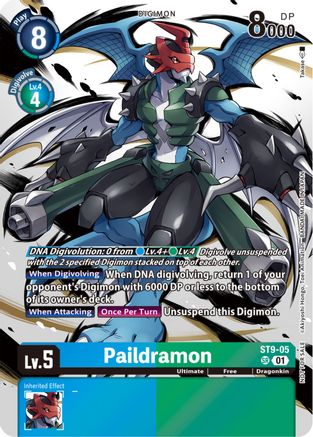 Paildramon (Tamer Party Pack -The Beginning-) (ST9-05) [Starter Deck 09: Ultimate Ancient Dragon] Foil - Deck Out Gaming