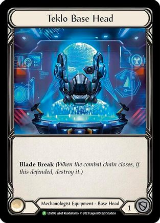 Teklo Base Head - LGS186 (LGS186) [Flesh and Blood: Promo Cards] Cold Foil - Deck Out Gaming
